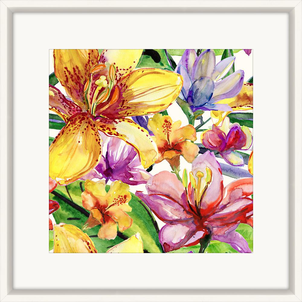 1000x1000 Melissa Van Hise 25 In. X 25 In. Watercolor Flowers I Framed - Watercolor Flower Prints