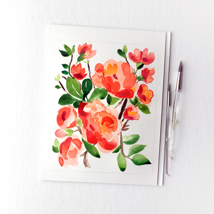 900x900 Watercolor Flower Art Prints Custom Watercolor Invitations - Watercolor Flower Prints