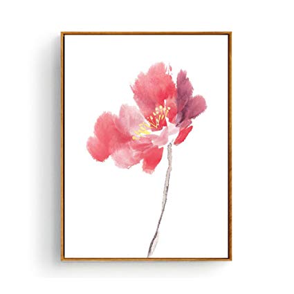 425x425 Hepix Canvas Wall Art, Abstract Pink Watercolor - Watercolor Flower Prints