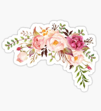 420x460 Trending Stickers Stickers Flower Bouquets - Watercolor Flower Stickers