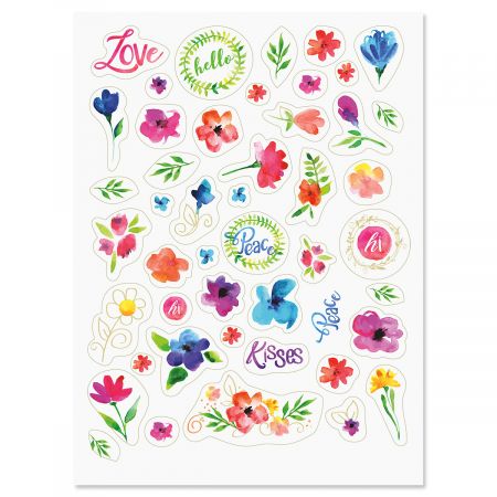 450x450 Watercolor Floral Stickers Current Catalog - Watercolor Flower Stickers