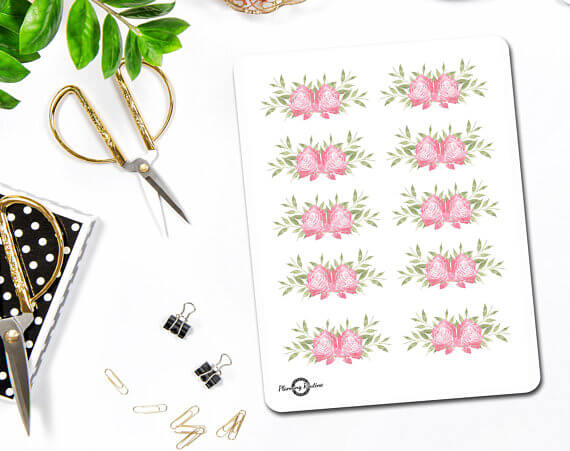 570x451 Watercolor Flower Stickers - Watercolor Flower Stickers