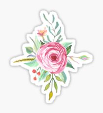 210x230 Flower Bouquet Stickers Redbubble - Watercolor Flower Stickers