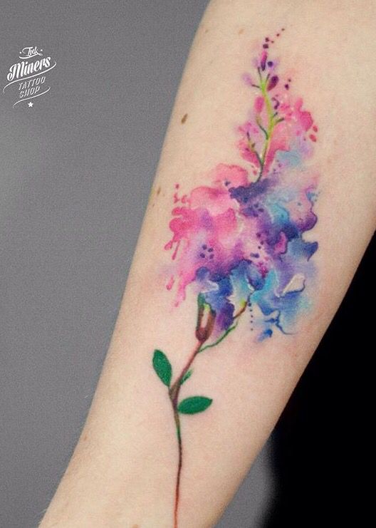 528x741 Magdalena Bujak Watercolor Flower Tattoo Tattoo Ideas - Watercolor Flower Tattoo