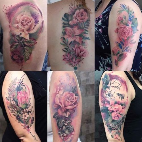 500x500 Watercolor Flower Tattoos Best Tattoo Ideas Gallery Tattoos Inspo - Watercolor Flower Tattoo