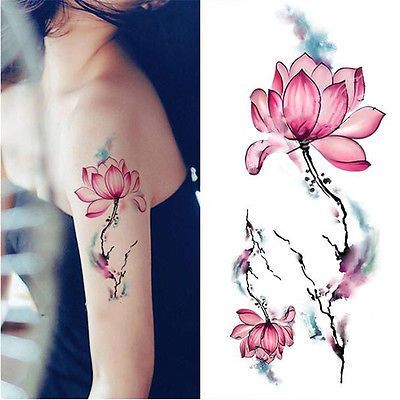 400x400 30 Best Female Tattoos Ideas 2017 For Girls Entertainmentmesh - Watercolor Flower Tattoo