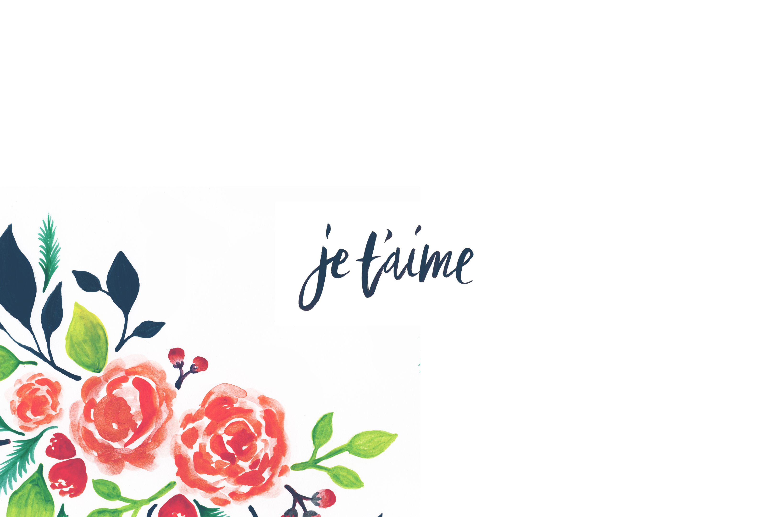 3240x2160 Free Desktop Art No. 4 - Watercolor Flower Wallpaper