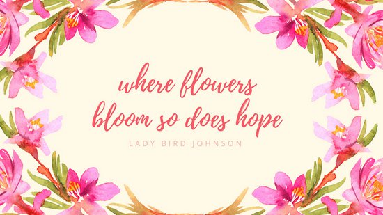 550x309 Pink Watercolor Flower Border Cream Desktop Wallpaper - Watercolor Flower Wallpaper