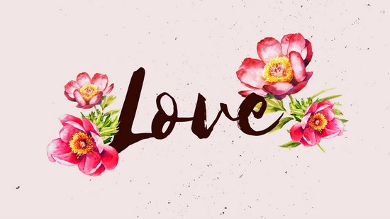 550x309 Pink Watercolors Flowers Love Desktop Wallpaper - Watercolor Flower Wallpaper