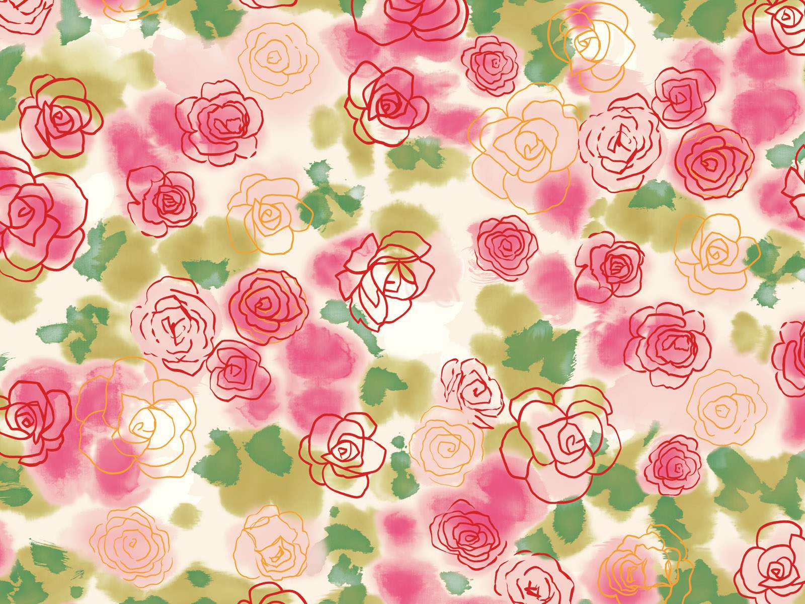 1600x1200 Watercolor Floral Wallpaper Group - Watercolor Flower Wallpaper