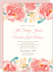 222x300 Floral Wedding Invitations Amp Floral Wedding Invites - Watercolor Flower Wedding Invitations