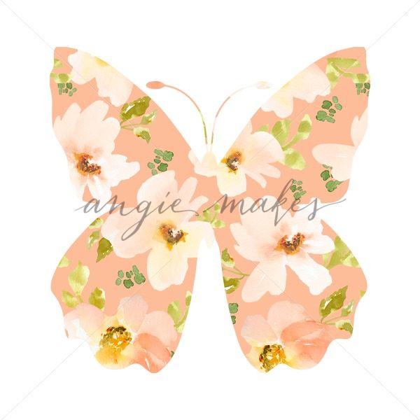 600x600 Watercolor Flower Butterfly. Butterfly Made Of Flowers. - Watercolor Flowers And Butterflies