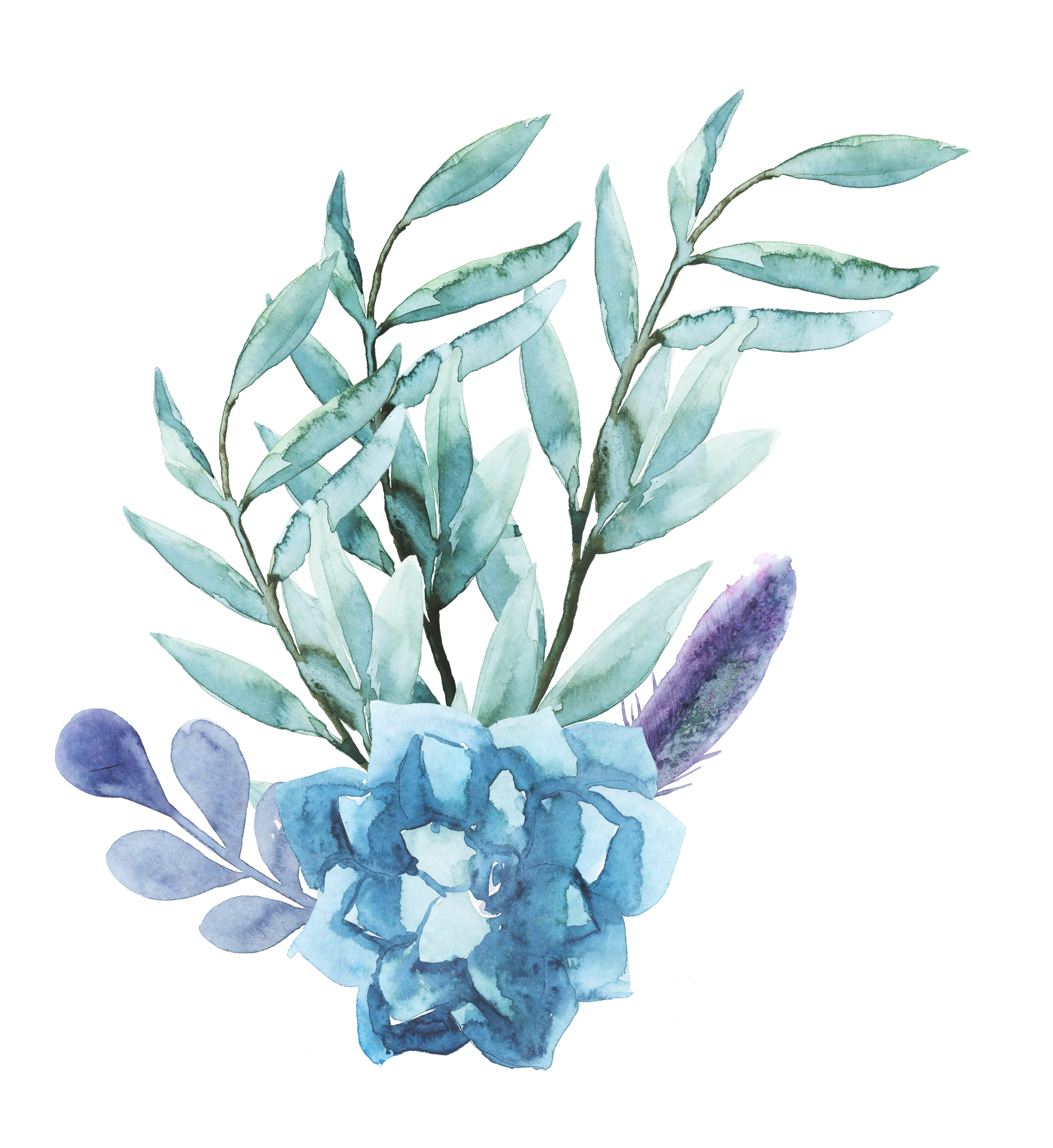 Blue Watercolor Flowers Png Images And Photos Finder