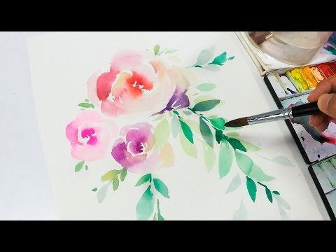 480x360 Level 4 ] How To Watercolour Painting Tutorial For Beginners - Watercolor Flowers For Beginners