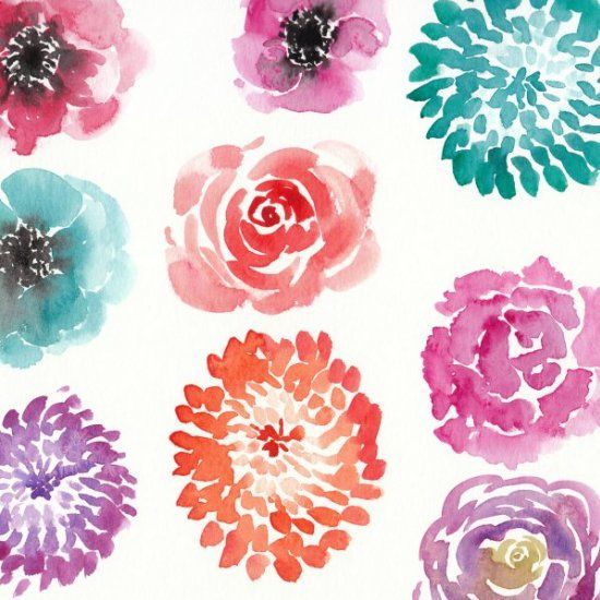 550x550 Watercolor Flower Tutorials Links To Many Tutorials Of Varying - Watercolor Flowers For Beginners