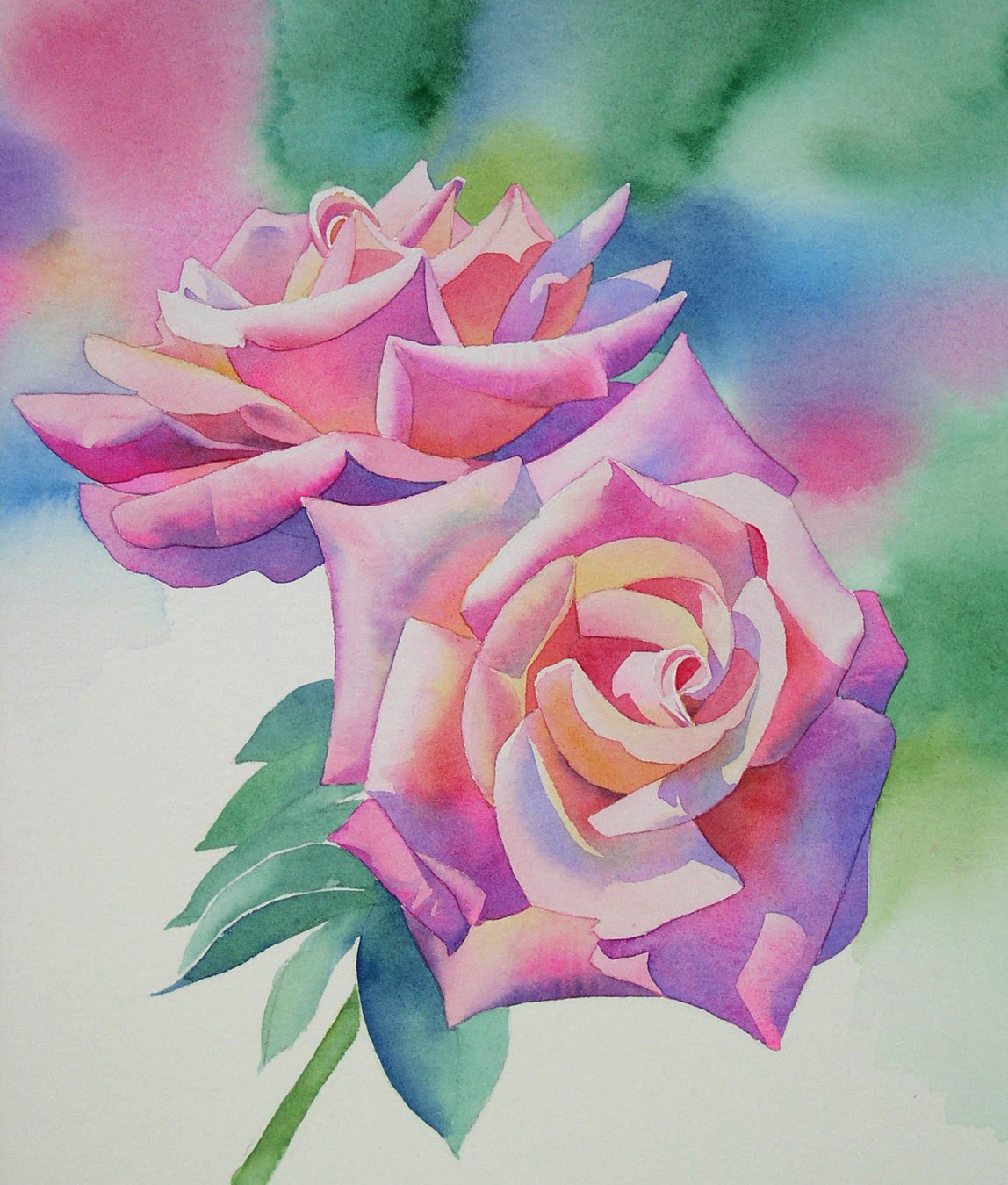 1148x1350 Watercolor Rose Painting Tutorial Step By Step - Watercolor Flowers For Beginners