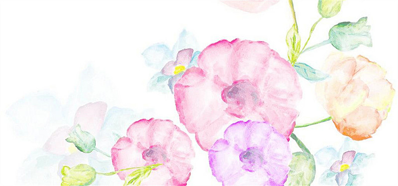 800x375 Pink Watercolor Flowers Background, Pink, Romantic, Watercolor - Watercolor Flowers Pink