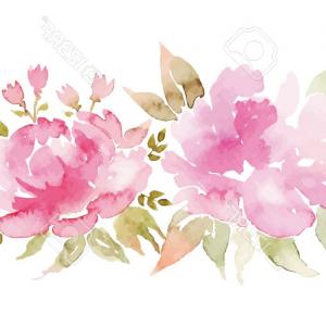 300x300 Vector Watercolor Rose Blush Clipart Watercolor Flower Pink Floral - Watercolor Flowers Pink