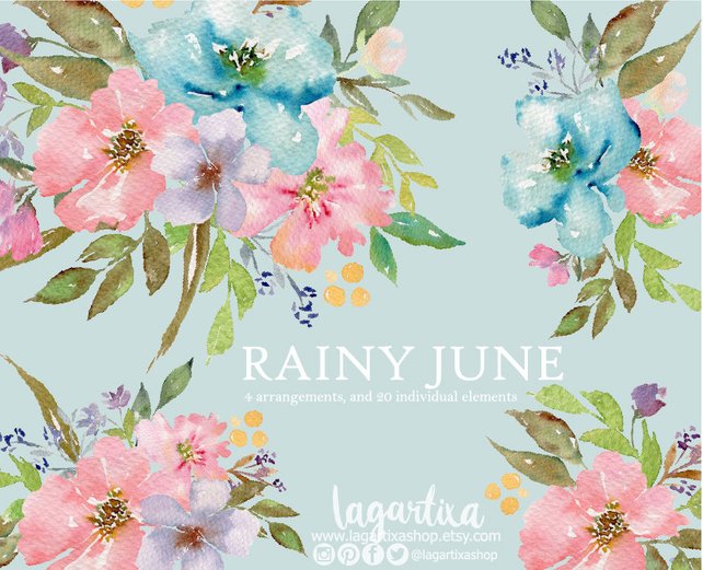 642x521 Floral Clipart Watercolor Flowers Png Wedding Bouquet Etsy - Watercolor Flowers Png