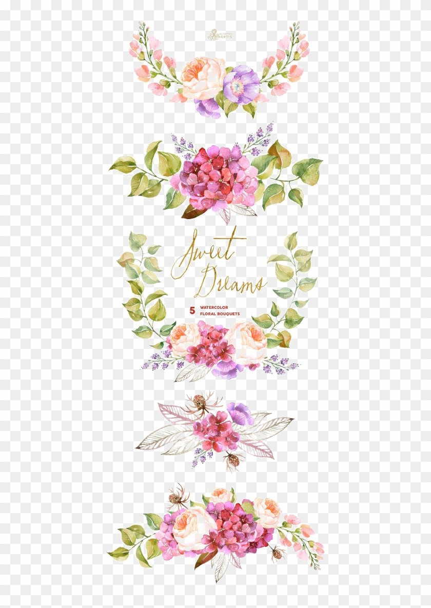 840x1185 Flower Bouquet Watercolor Painting Wedding Invitation - Watercolor Flowers Png Free