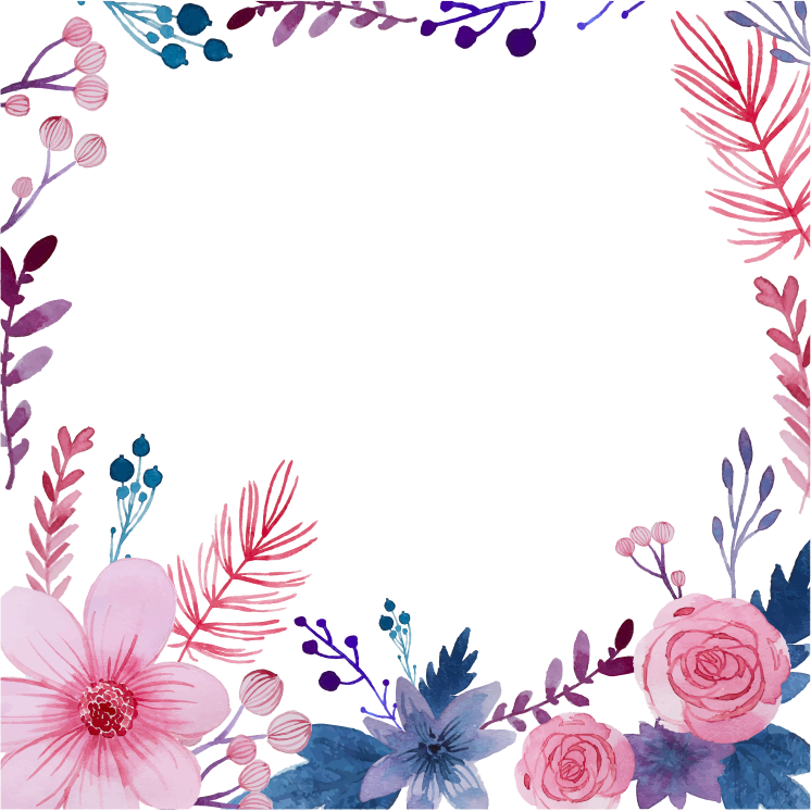 746x746 Watercolor Flower Png - Watercolor Flowers Png Free
