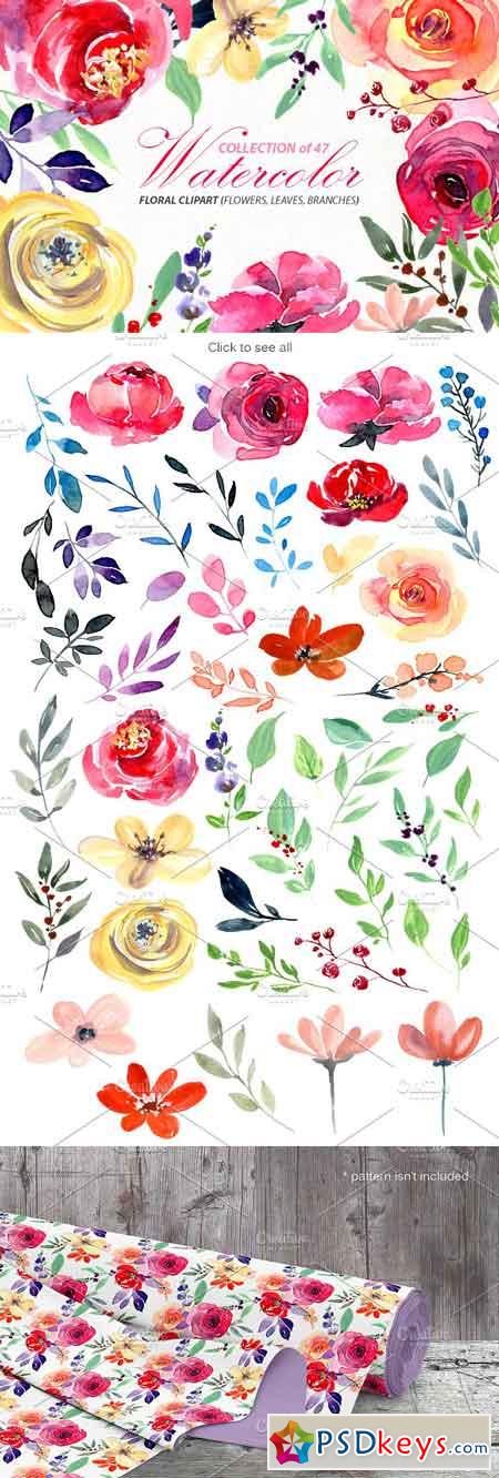 450x1332 Watercolor Flowers Png Free - Watercolor Flowers Png Free