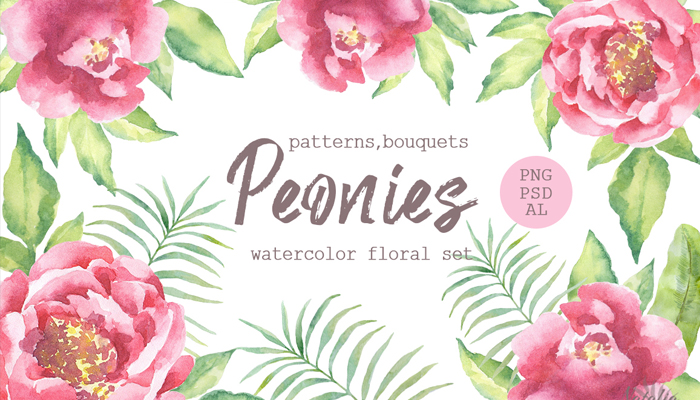 700x400 20 Amazing Watercolor Flowers For Beautiful Designs - Watercolor Flowers Psd