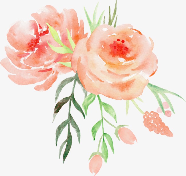 650x615 Romantic Watercolor Flowers Png Images Vectors And Psd Files - Watercolor Flowers Psd