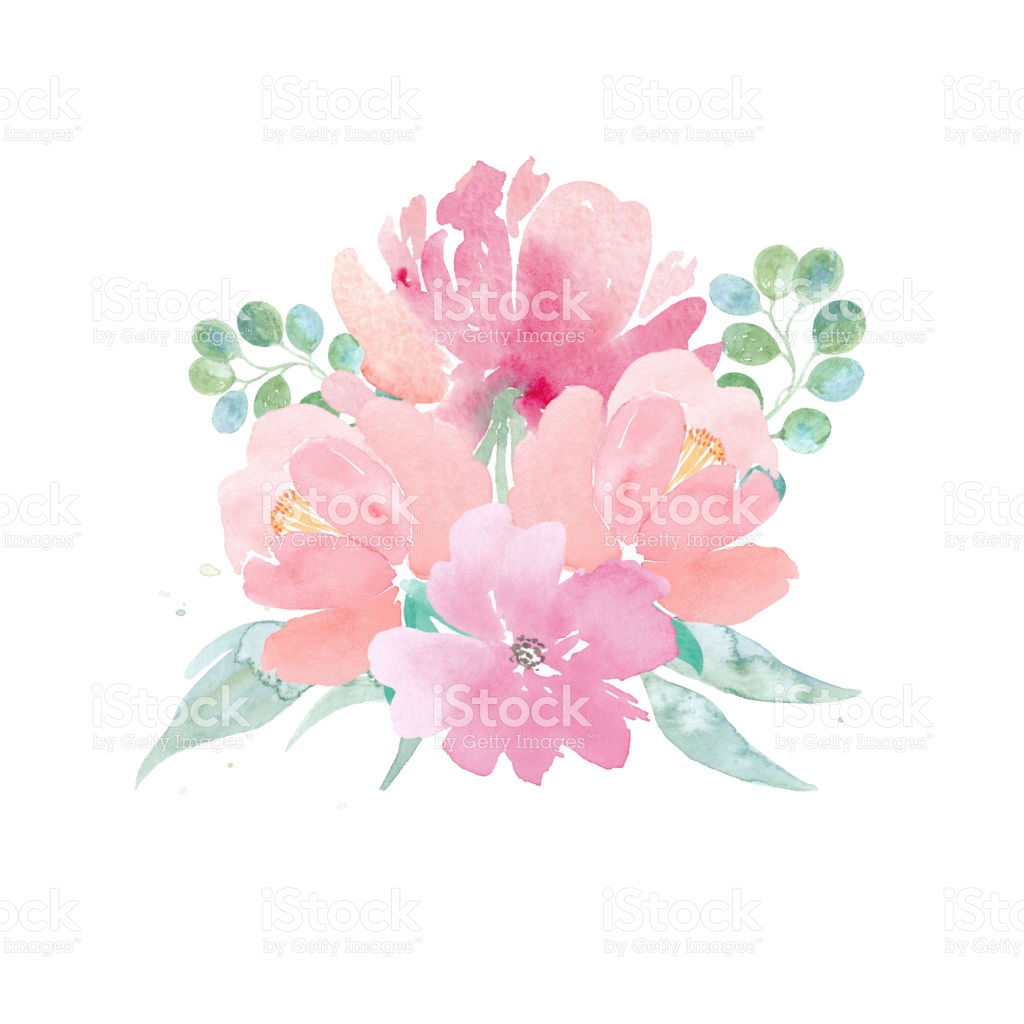1024x1024 Water Color Clipart Flower Decoration - Watercolor Flowers Psd