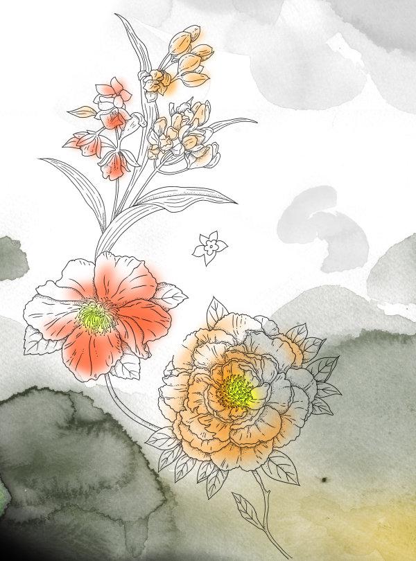 600x810 Watercolor Flowers Psd [Psd] - Watercolor Flowers Psd
