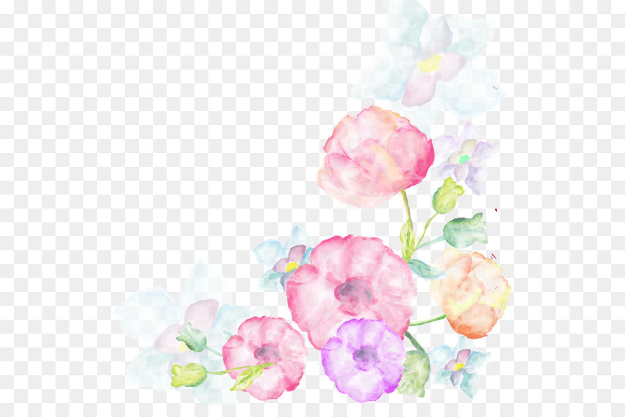 900x600 Watercolor Painting Flower - Watercolor Flowers Transparent
