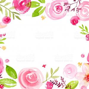 300x300 Png Vector Hand Painted Watercolor Flowers Border Shopatcloth - Watercolor Flowers Vector