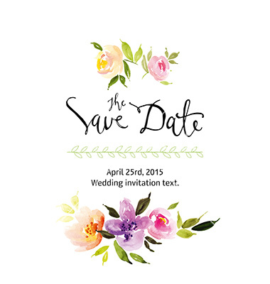 380x400 Watercolor Flower Vectors Free - Watercolor Flowers Vector