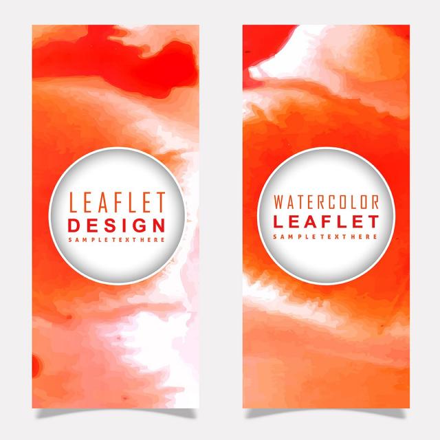 640x640 Colorful Watercolor Leaflet Template Banner Design Template For - Watercolor Flyer