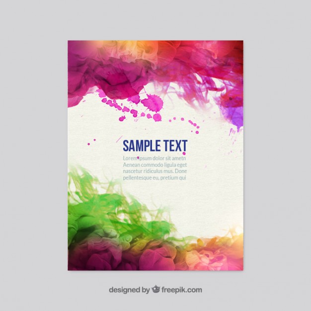 626x626 Colorful Watercolor Flyer Vector Free Download - Watercolor Flyer