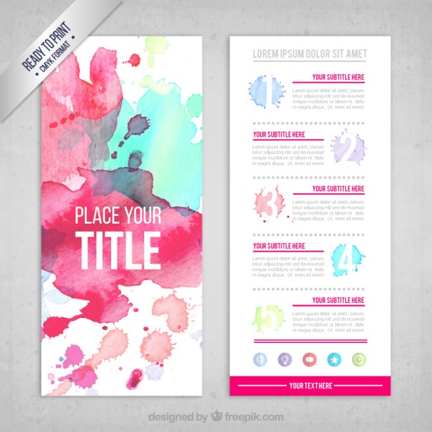626x626 Watercolor Flyer Template Vector Premium Download - Watercolor Flyer