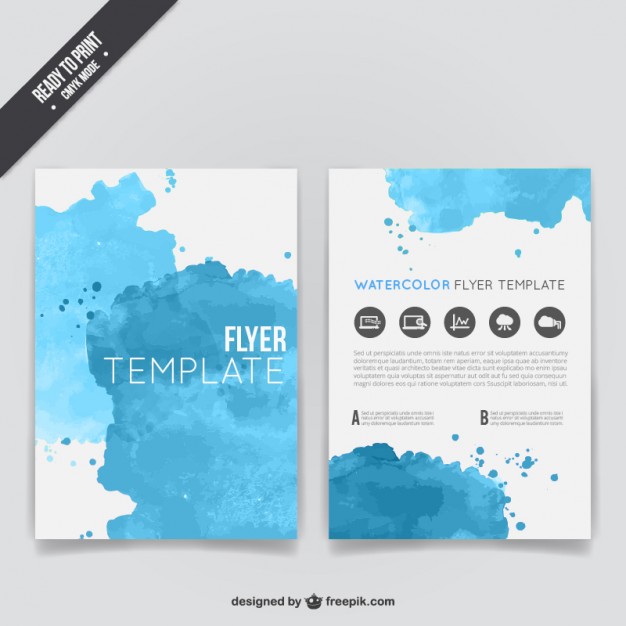 626x626 Watercolor Flyer Template Vector Free Download - Watercolor Flyer
