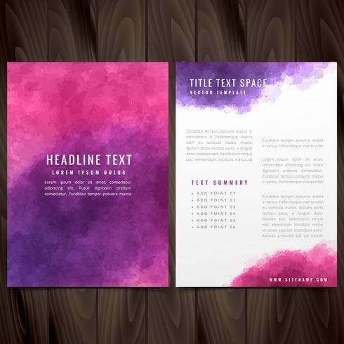 490x490 Creative Watercolor Brochure Flyer Design Illustration - Watercolor Flyer