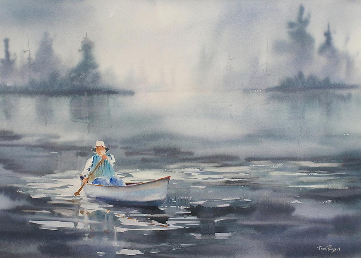 1200x857 Landscape Watercolor Paintings Out Of The Fog By Tom Ryan Watercolors - Watercolor Fog