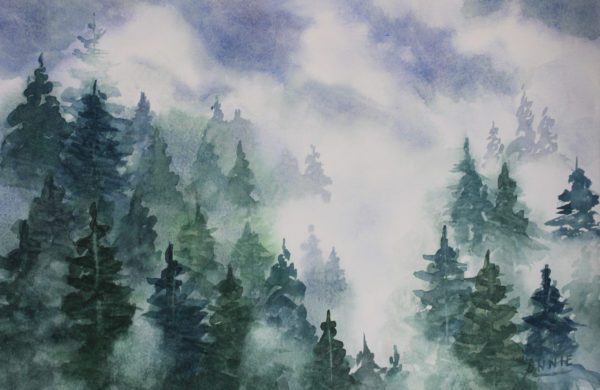 600x390 Watercolor Evergreens And Fog Sketching And Painting The Moments - Watercolor Fog