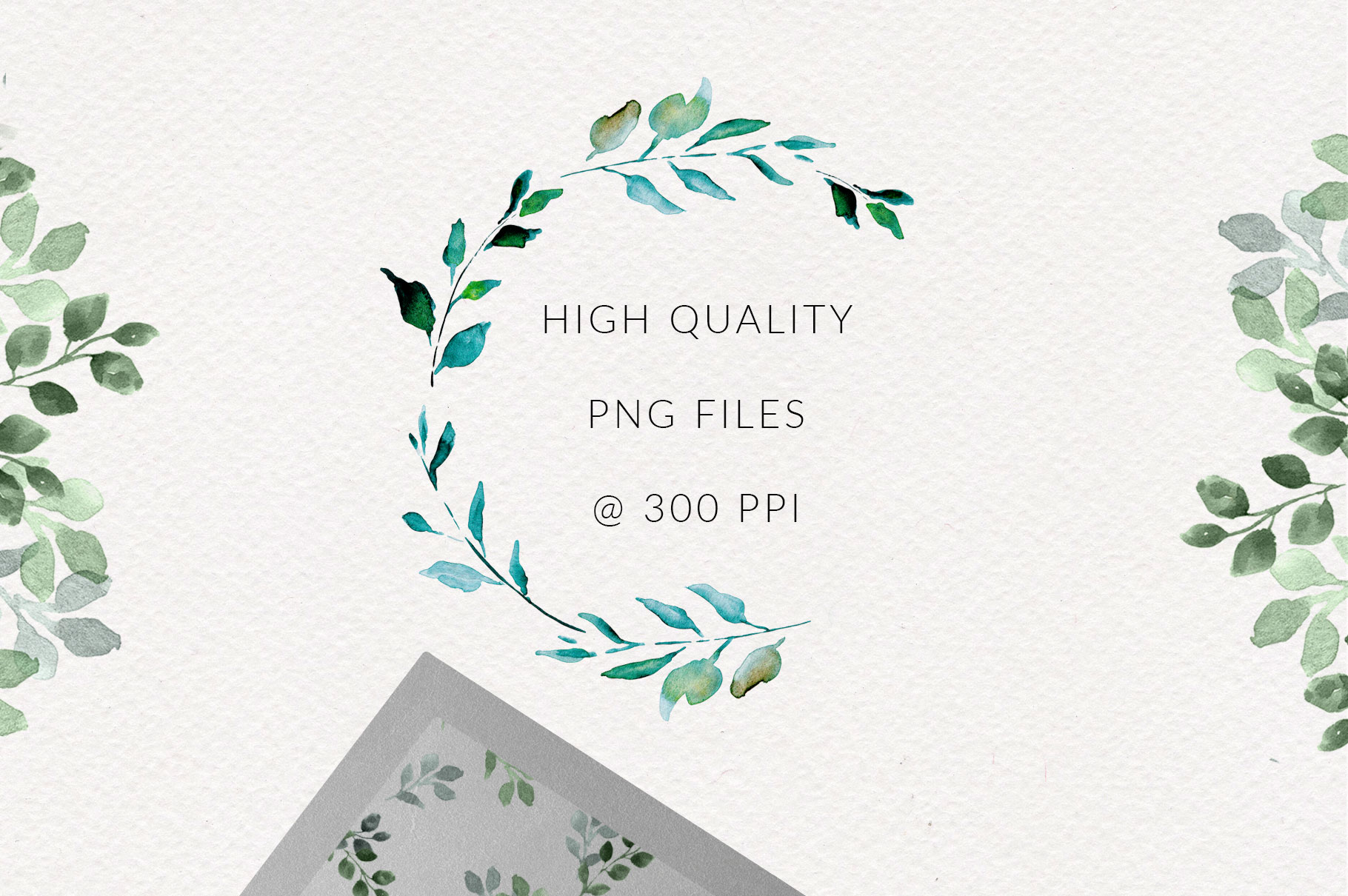 1820x1210 Watercolor Foliage Design Set - Watercolor Foliage