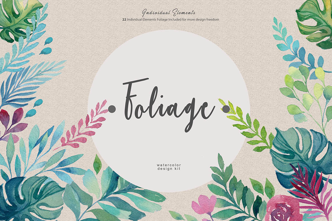 1160x772 Free Foliage Watercolor Kit - Watercolor Foliage