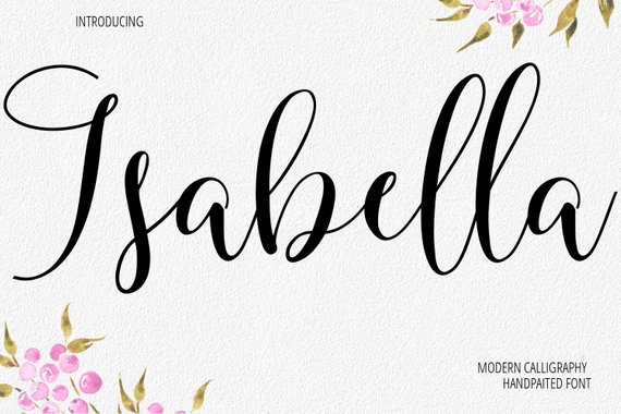 570x380 Digital Font Calligraphy Handwritten Script Wedding Watercolor Etsy - Watercolor Font
