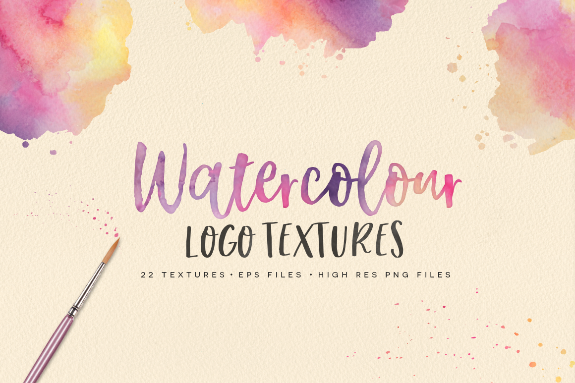 1160x773 22 Watercolour Logo Textures - Watercolor Font