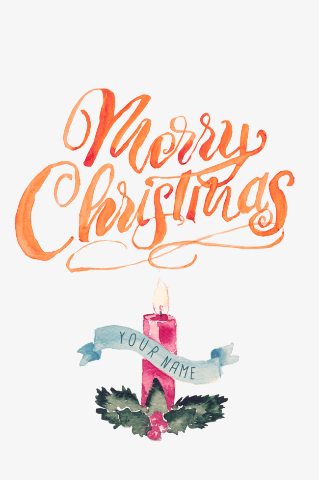 650x976 Mark Watercolor Pen Creative, Festival, English Font, Candle Png - Watercolor Font Download