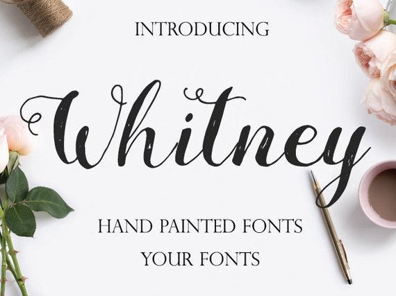 570x427 Modern Calligraphy Font Font Download Handwritten Font Etsy - Watercolor Font Download