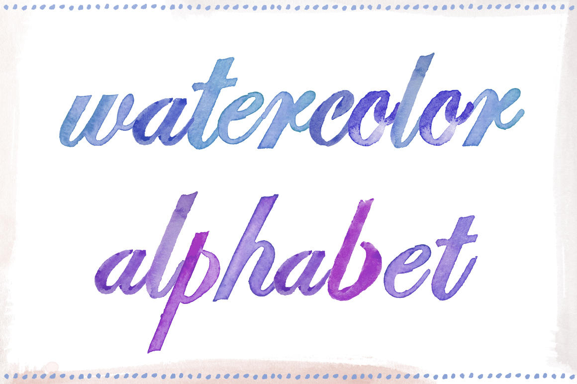 1160x772 Watercolor Alphabet Letters - Watercolor Font Download