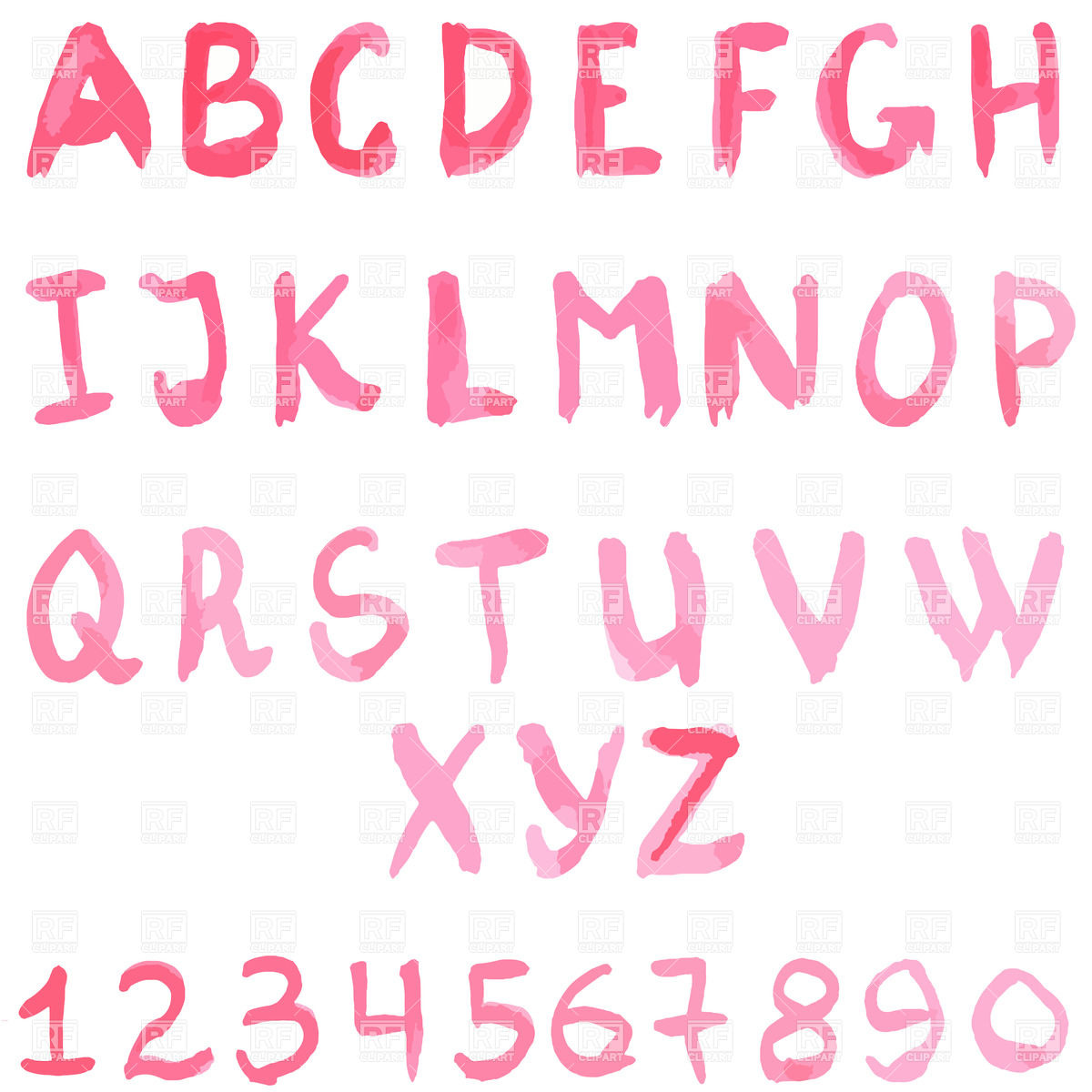 1200x1200 Watercolour Font Vector Image Vector Artwork Of Signs, Symbols - Watercolor Font Download