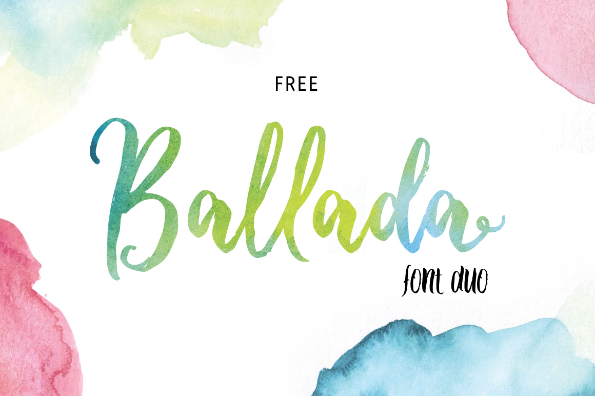 1160x772 Ballada Brush Font - Watercolor Font Free
