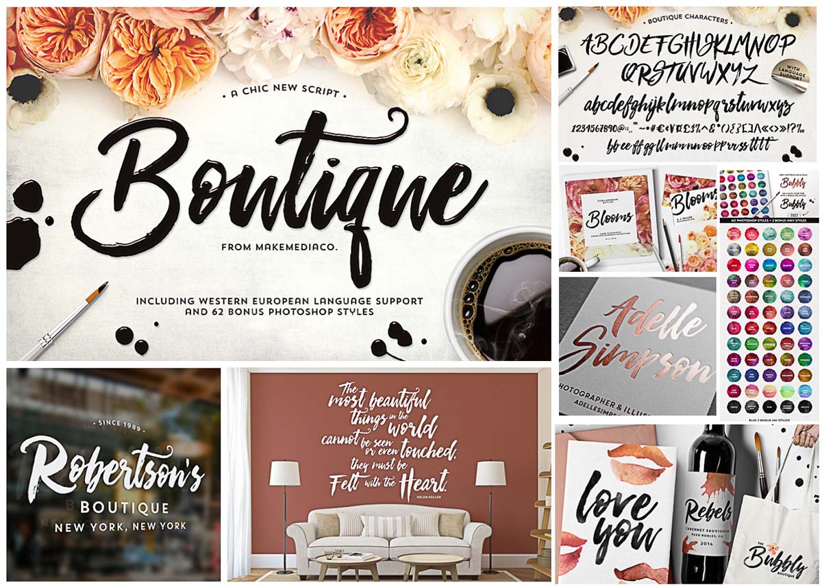 1200x857 Boutique Script And Font Style Set Free Download - Watercolor Font Free